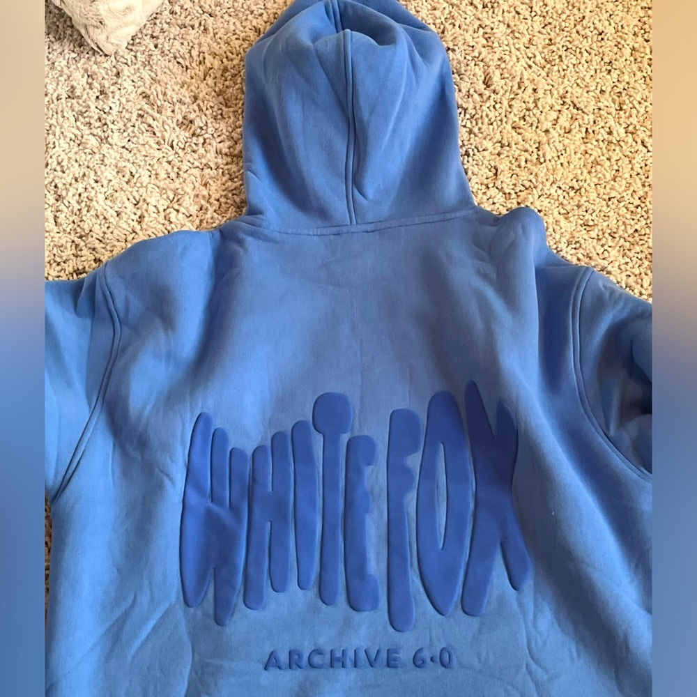 New with tags White fox hoodie archive 6.0 oversized color: blueberry